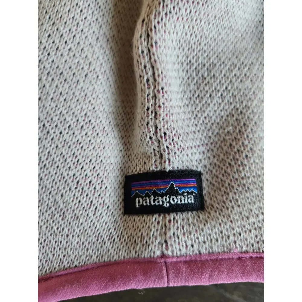 Patagonia Baby Knit Hat Pink Fleece Lined Ostrich Graphic